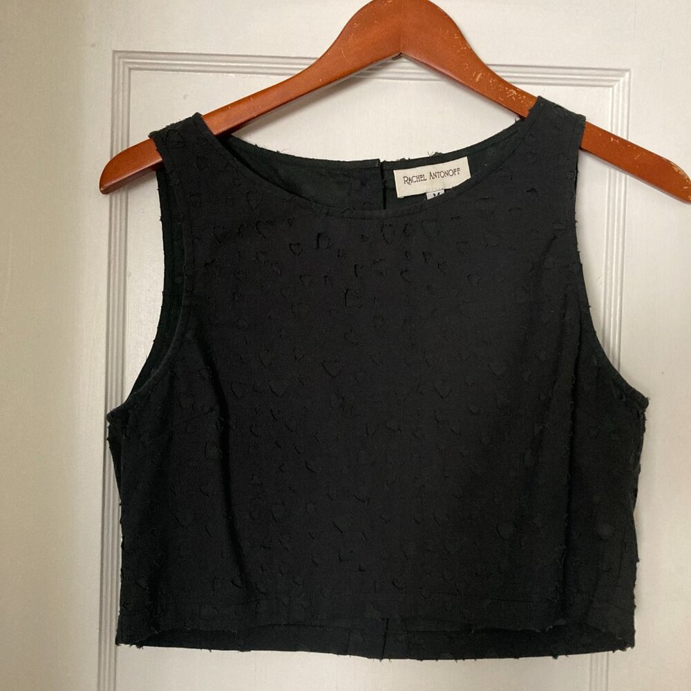 Rachel Antonoff Heart Cut-out Crop Top